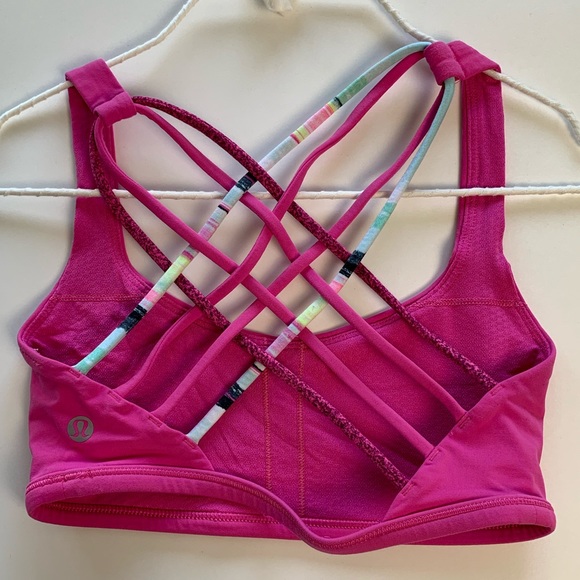 Lululemon Free to Be Wild Sports Bra Fuchsia 2 - Picture 2 of 4